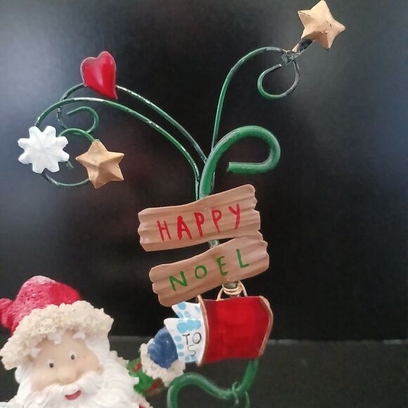 Christmas Card Holder Happy Noel Santa Decoration Wegmans Winter Traditions Gift - Picture 5 of 8